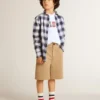 Pantaloncini per bambini in cotone beige