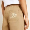 Pantaloncini per bambini in cotone beige