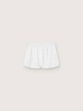 Pantaloncini sportivi da donna bianchi a doppio strato