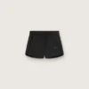 Pantaloncini sportivi da donna neri a doppio strato