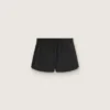 Pantaloncini sportivi da donna neri a doppio strato