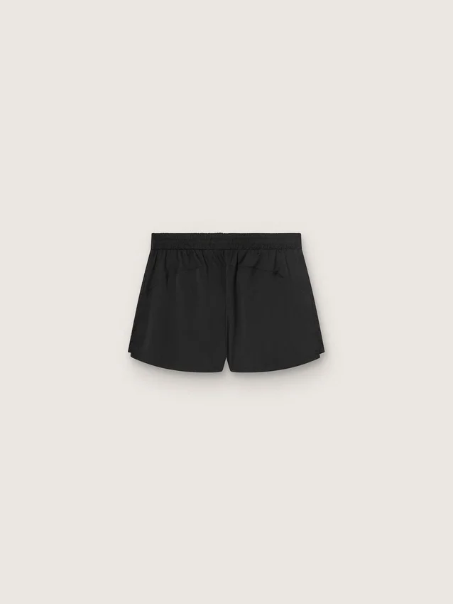 Pantaloncini sportivi da donna neri a doppio strato