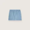 Pantaloncini unisex in twill di cotone azzurro