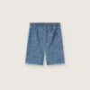Pantaloncini unisex Journey in chambray di cotone azzurro con logo ricamato
