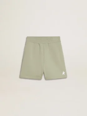 Pantaloncini verde chiaro con stella bianca