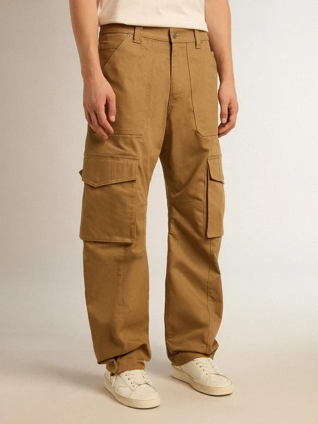Pantaloni cargo beige kaki