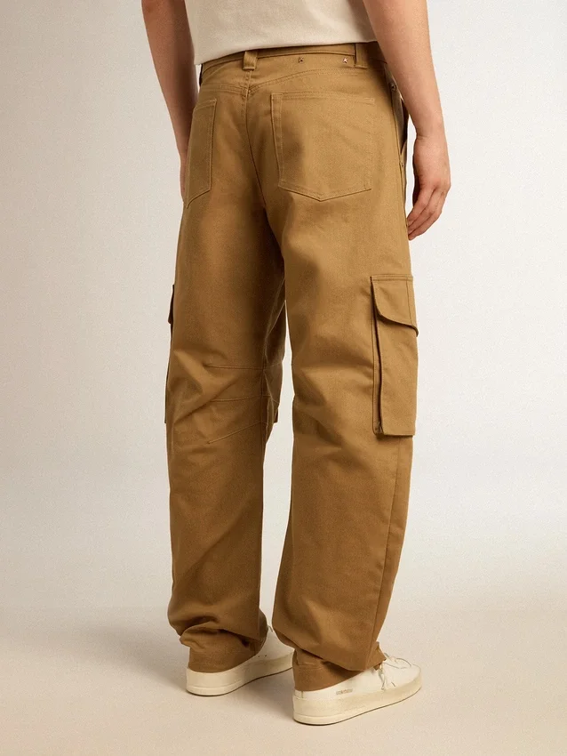 Pantaloni cargo beige kaki