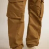 Pantaloni cargo beige kaki