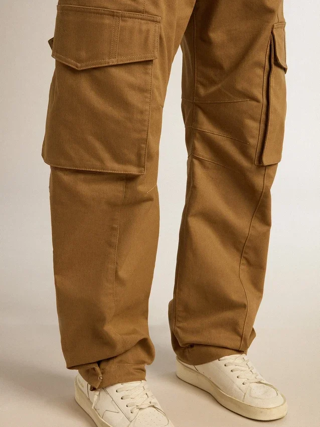 Pantaloni cargo beige kaki