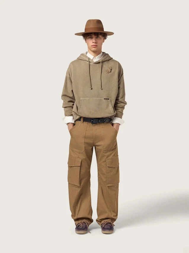 Pantaloni cargo beige kaki