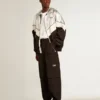 Pantaloni cargo in nylon ripstop di colore nero