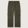 Pantaloni cargo verde oliva