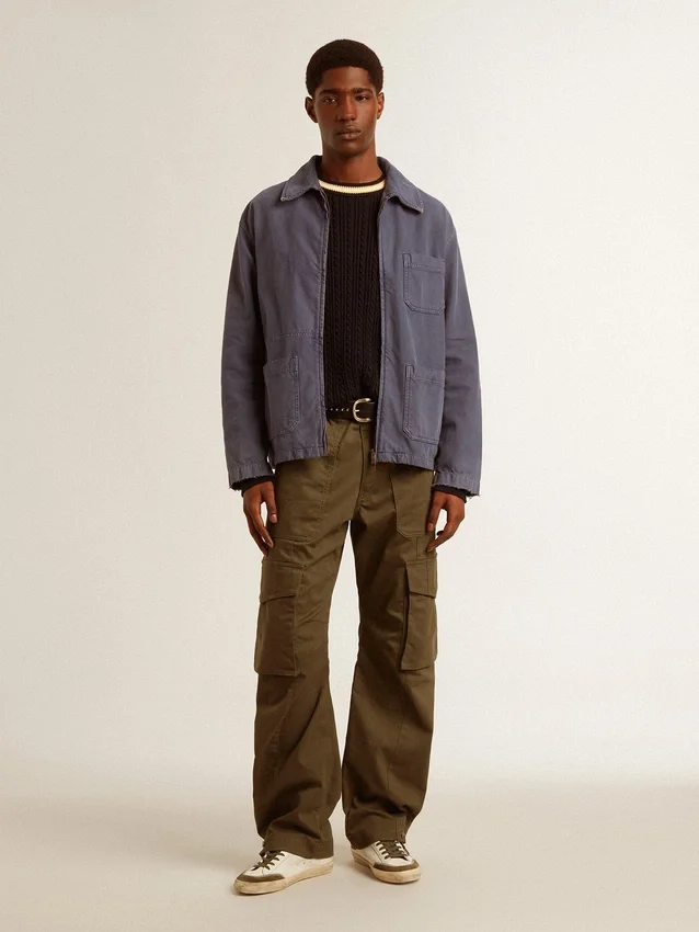 Pantaloni cargo verde oliva