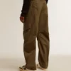 Pantaloni cargo verde oliva