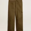 Pantaloni cargo verde oliva