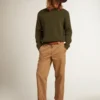 Pantaloni chino beige kaki della Golden Collection