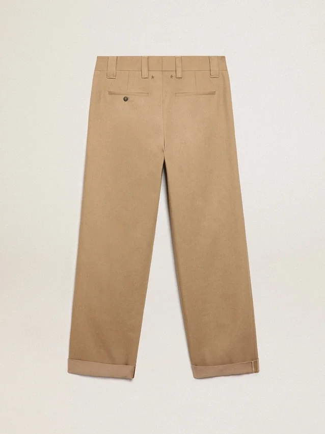 Pantaloni chino beige kaki della Golden Collection