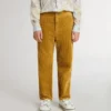 Pantaloni chino da bambino color tabacco con ricami