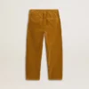 Pantaloni chino da bambino color tabacco con ricami