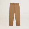 Pantaloni chino da bambino in cotone color tabacco