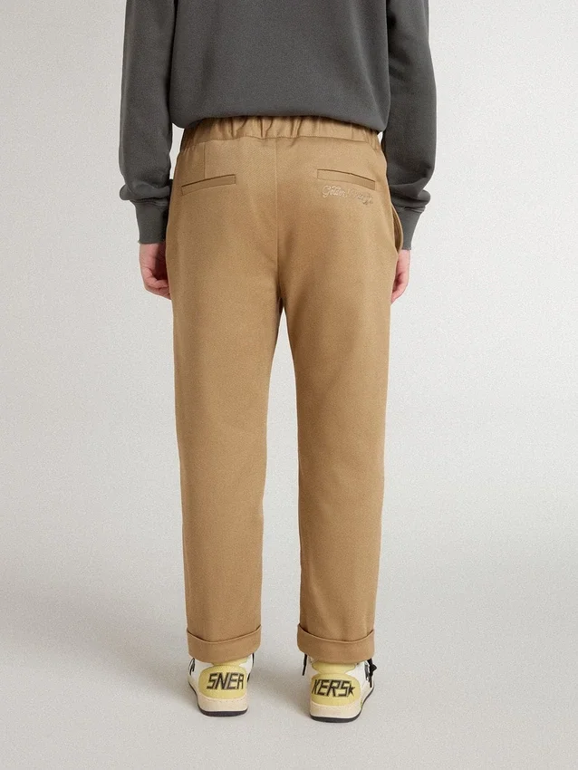 Pantaloni chino da bambino in cotone color tabacco