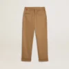 Pantaloni chino da bambino in cotone color tabacco