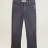 Pantaloni chino da uomo blu con effetto vissuto