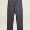 Pantaloni chino da uomo blu con effetto vissuto