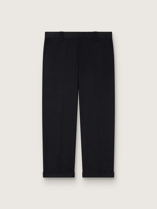Pantaloni chino da uomo in cotone nero