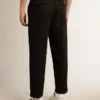 Pantaloni chino da uomo in cotone nero