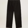 Pantaloni chino da uomo in cotone nero