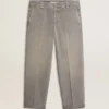 Pantaloni chino in cotone grigio