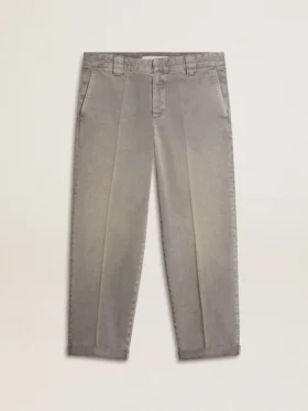Pantaloni chino in cotone grigio