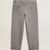 Pantaloni chino in cotone grigio