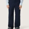 Pantaloni chino unisex Journey in tela di cotone blu con logo ricamato