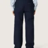 Pantaloni chino unisex Journey in tela di cotone blu con logo ricamato