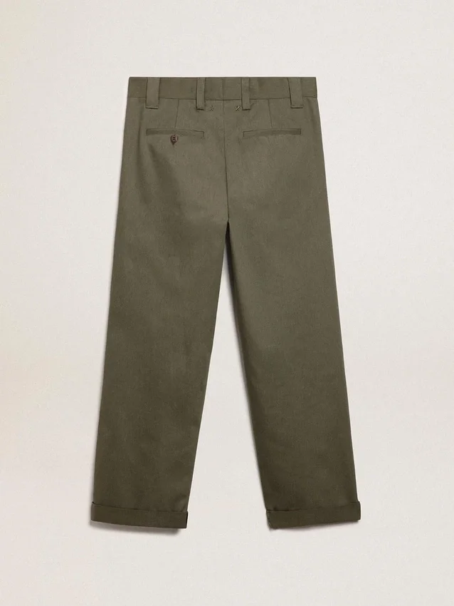 Pantaloni chino verde militare della Golden Collection