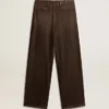 Pantaloni da donna in cotone con lavaggio medio