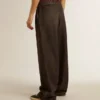 Pantaloni da donna in cotone con lavaggio medio