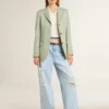 Pantaloni da donna in denim effetto vissuto