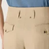 Pantaloni da donna in gabardina di lana color sabbia