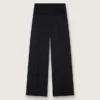Pantaloni da donna in gabardina di lana nera