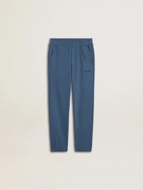 Pantaloni da jogging blu da bambino con ricamo