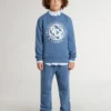 Pantaloni da jogging blu da bambino con ricamo
