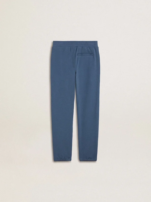 Pantaloni da jogging blu da bambino con ricamo