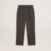 Pantaloni da jogging da bambino verde militare con ricami