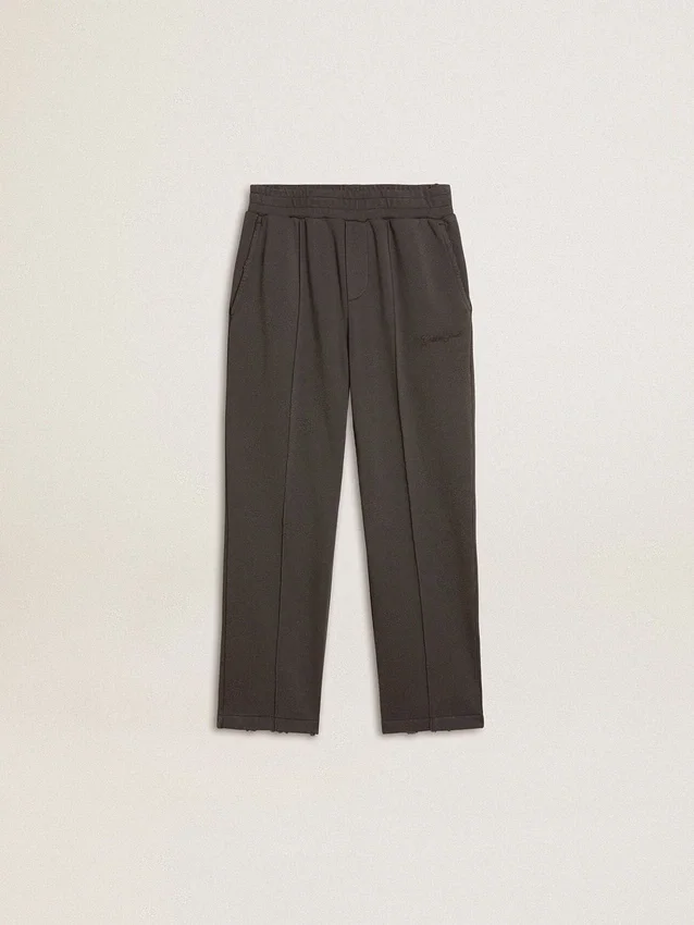 Pantaloni da jogging da bambino verde militare con ricami