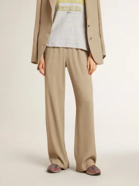 Pantaloni da jogging da donna color travertino