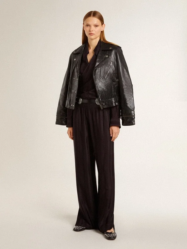 Pantaloni da jogging da donna con spacco alla caviglia