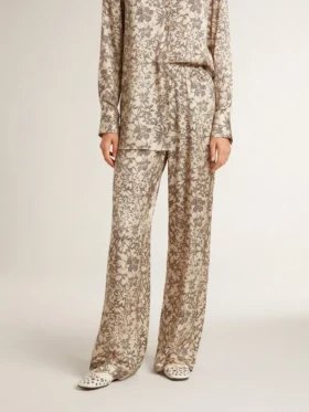 Pantaloni da jogging da donna con stampa floreale